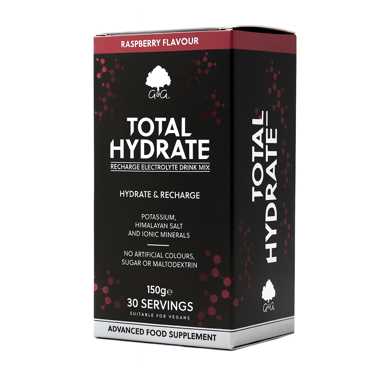 Total Hydrate - Electrolyte Drink Mix Raspberry Flavour- 150g Powder