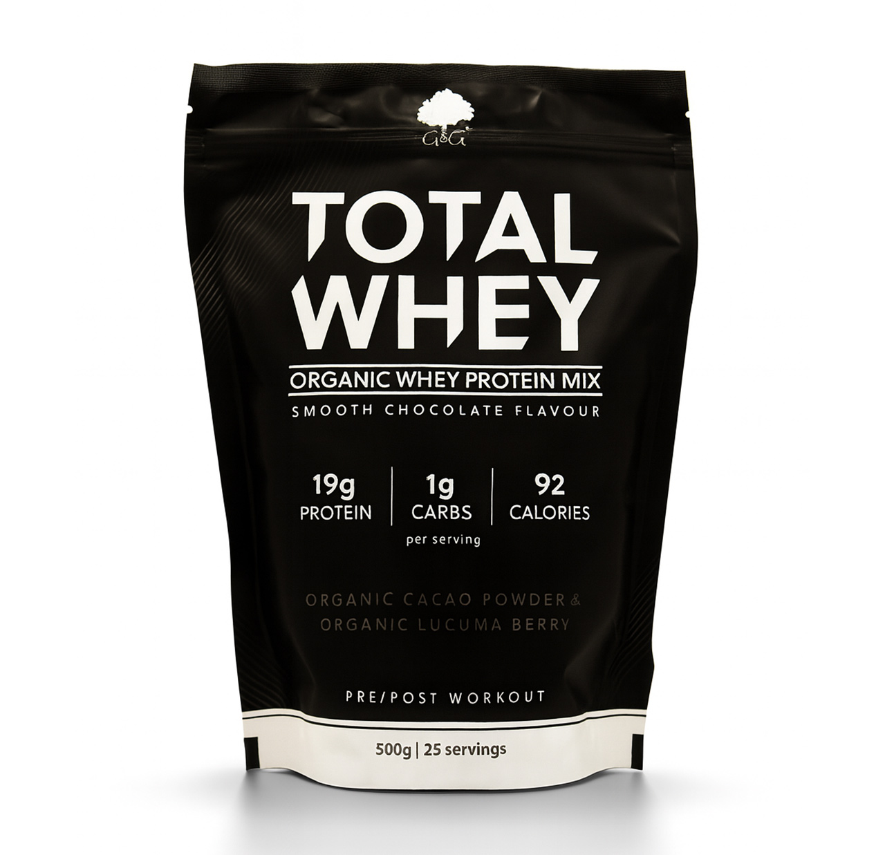 TOTAL WHEY Organic Protein Powder - Chocolate Flavor - 500g